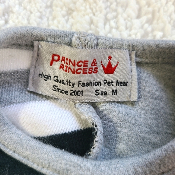 Dog Shirt Gray, White & Black Stripes with Pocket - Picture 8 of 8